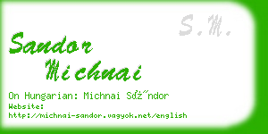 sandor michnai business card